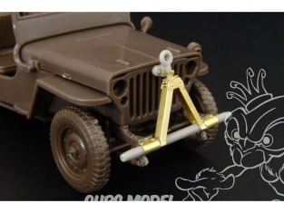 Hauler kit d’amélioration HLX48193 Jeep support avant de remorquage pour kit Hasegawa 1/48