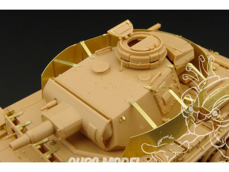 Hauler kit d’amélioration HLX48200 Pz.III. SCHURZEN de tourelle pour kit tamiya 1/48