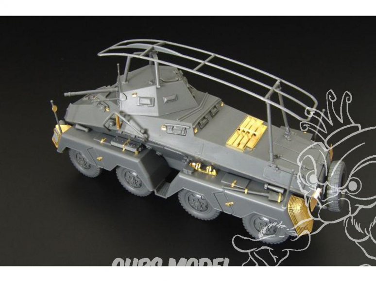Hauler kit d'amelioration HLX48336 Sd.Kfz.232 vehicule blindé Allemand ser de base pour kit Tamiya 1/48