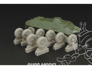 Hauler kit d'amelioration HLH72061 Roues BTR-60 pour kit ACE,ICM, S-model 1/72