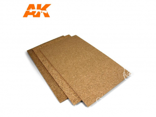 AK interactive ak8046 Feuilles de liège - Grain fin - 200x300x1mm x2