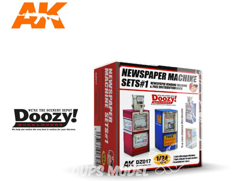Ak Interactive Doozy DZ017 Set 1 Machine à Journaux 1/24