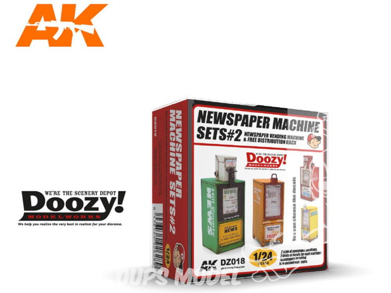 Ak Interactive Doozy DZ018 Set 2 Machines à Journaux 1/24