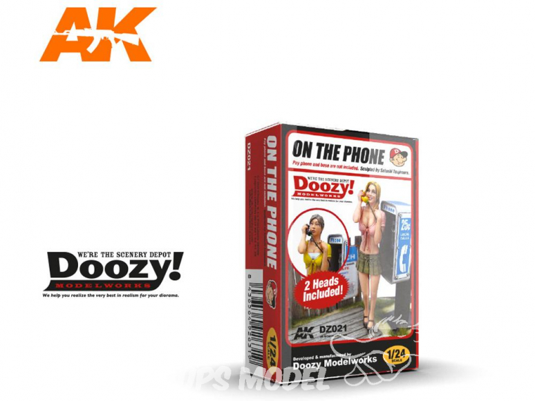 Ak Interactive Doozy DZ021 Au téléphone - Figurine - 2 têtes incluses 1/24