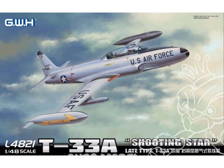 Great Wall Hobby maquette avion L4821 T-33A "Shooting Star" Type fin de production 1/48