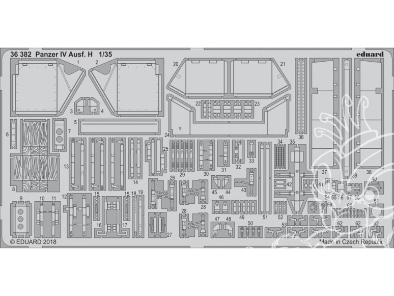 Eduard photodecoupe militaire 36382 Amélioration Panzer IV Ausf. H Academy 1/35