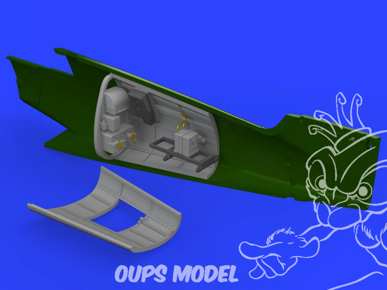 Eduard kit d'amelioration avion brassin 648404 Compartiment radio pour Messerschmitt Bf109G-6 Tamiya 1/48