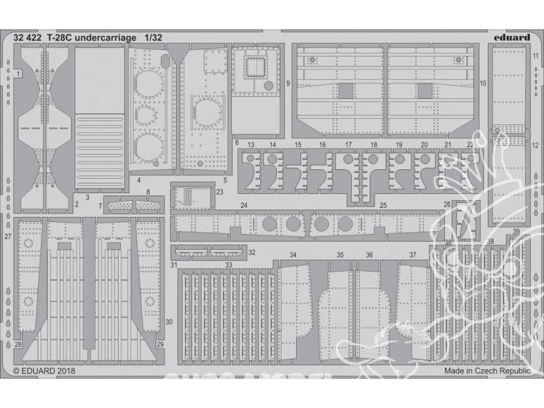 Eduard photodécoupe avion 32422 Undercarriage T-28C Kitty Hawk 1/32