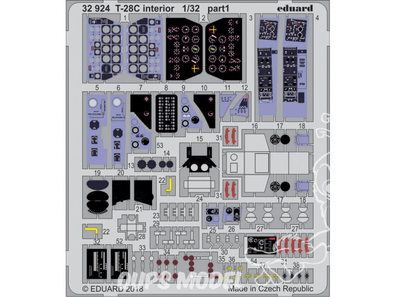 Eduard photodécoupe avion 32924 Intérieur T-28C Kitty Hawk 1/32