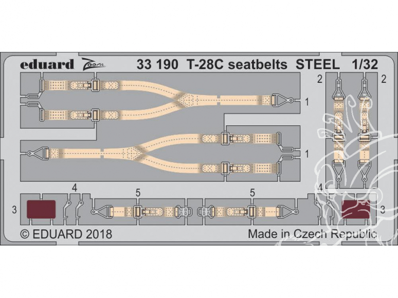 Eduard photodécoupe avion 33190 Harnais métal T-28C Kitty Hawk 1/32