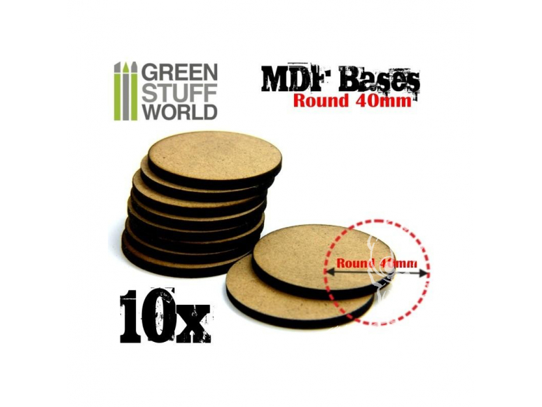 Green Stuff 366354 Socles ROND 40 mm en MDF