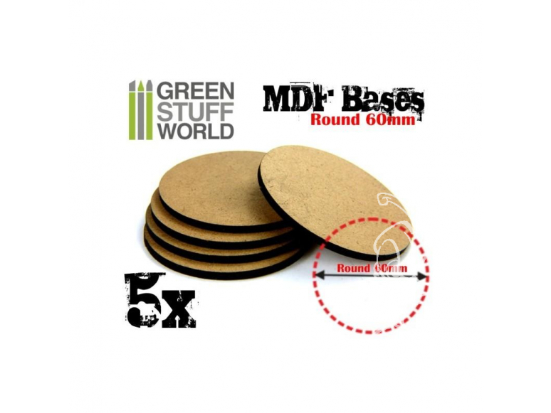 Green Stuff 366361 Socles ROND 60 mm en MDF