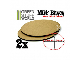 Green Stuff 366811 Socles OVALES 90x120mm en MDF