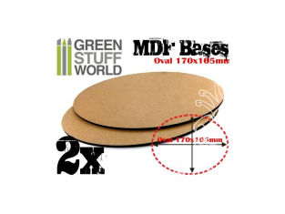 Green Stuff 367214 Socles OVALES 170x105mm en MDF