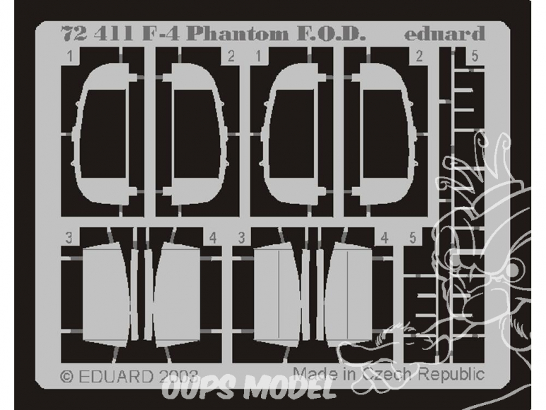 Eduard photodecoupe avion 72411 F-4 Phantom F.O.D. Hasegawa 1/72