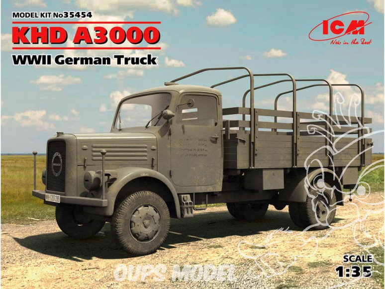 Icm maquette militaire 35454 Camion Allemand KHD A3000 WWII 1/35