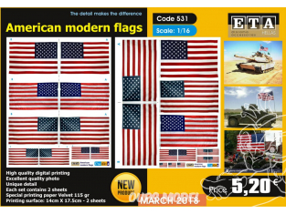 ETA diorama 531 Drapeau americain 1/16