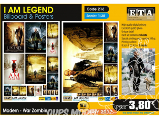 ETA diorama 216 affiches et poster I AM LEGEND 1/35