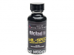 Peinture enamel Alclad II Mil-Spec ALCE310 Utilisation a l’aérographe Noir pneus 30ml