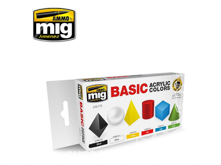 MIG peinture 7178 Set Basic - Basique 6 x 17ml