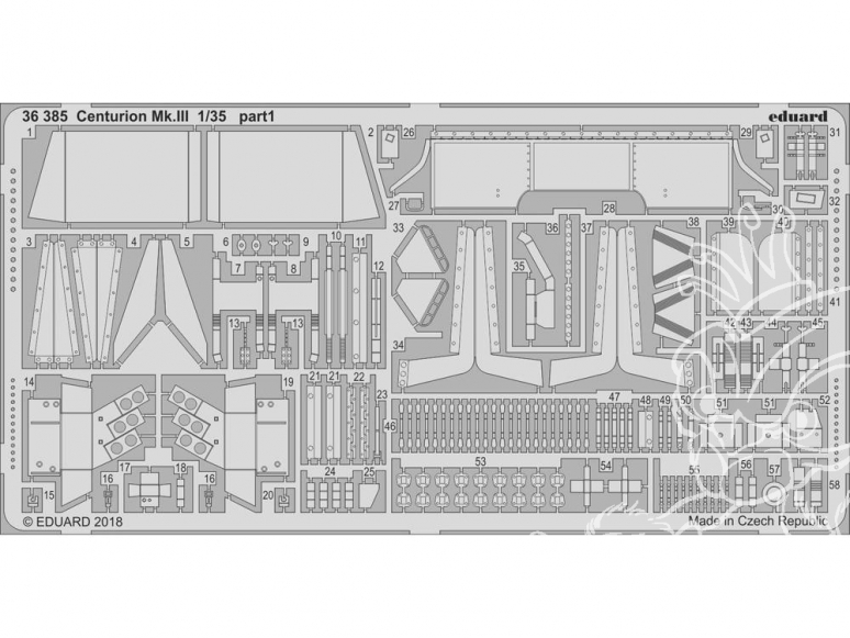 Eduard photodecoupe militaire 36385 Amélioration Centurion Mk.III Tamiya 1/35