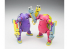 HASEGAWA maquette 64754 MechatroWeGo No.07 Power Arm &quot;Purple &amp; Pink&quot; (2 kits) Limited Edition 1/35