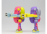 HASEGAWA maquette 64754 MechatroWeGo No.07 Power Arm &quot;Purple &amp; Pink&quot; (2 kits) Limited Edition 1/35
