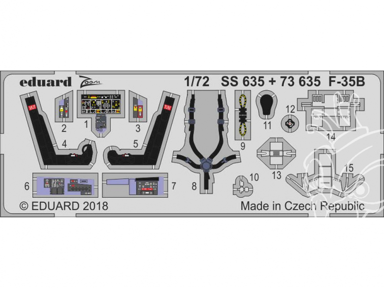 Eduard photodecoupe avion SS635 Zoom F-35B Hasegawa 1/72