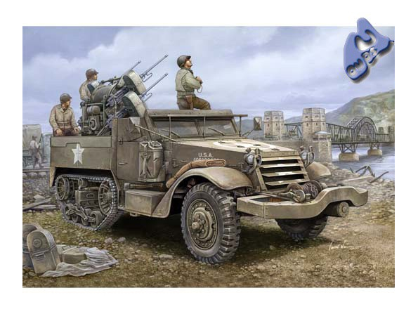 TRUMPETER maquette militaire 00911 US M16 HALF-TRACK ANTI AERIEN