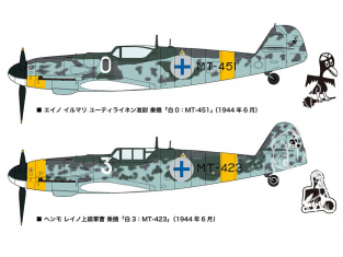Hasegawa maquette avion 02259 Messerschmitt Bf109G-6 As de l'armée de l'air finlandaise (2 kits) Limited Edition 1/72