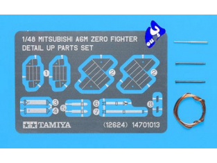 TAMIYA photodecoupe 12624 Mitsubishi A6M Zero 1/48