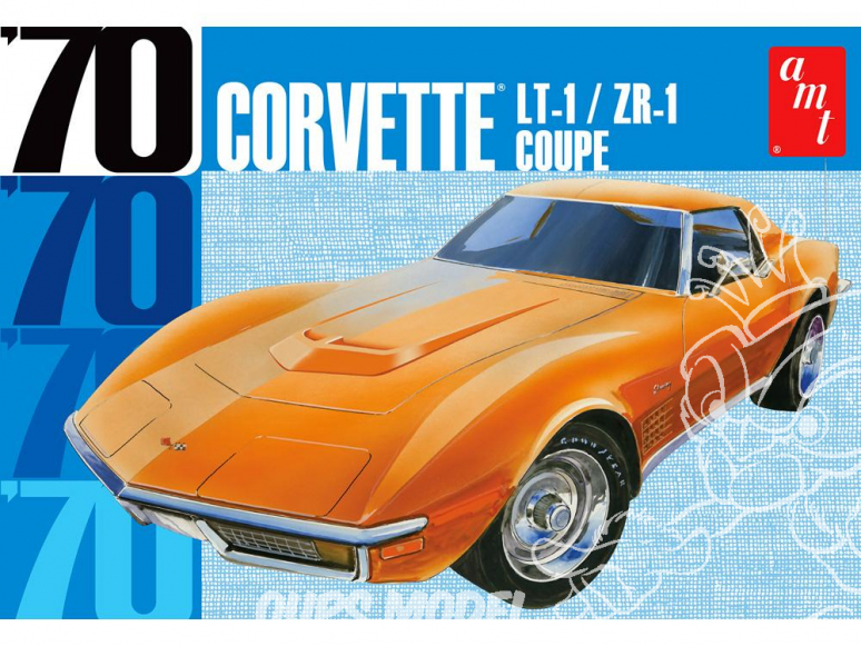 AMT maquette voiture 1097 Chevy Corvette Coupe 1970 1/25