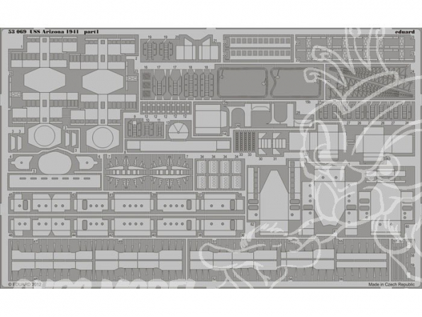 Eduard photodecoupe bateau 53069 USS Arizona 1941 1/350