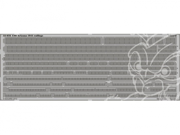 Eduard photodecoupe bateau 53078 Balustrades USS Arizona 1941 1/350