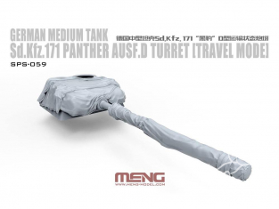 Meng maquette voiture SPS-059 Tourelle pour Sd.Kfz.171 Panther Ausf.D mode de voyage 1/35