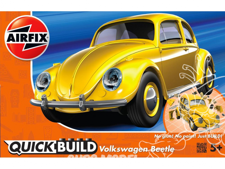 Airfix maquette militaire J6023 QUICK BUILD VW Beetle Jaune