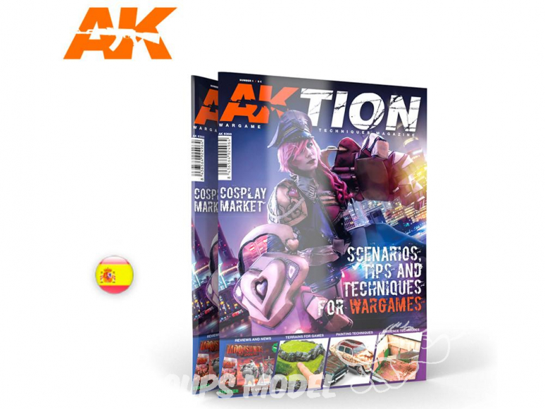Ak interactive Magazine Aktion AK6301 N°1 Decors - Astuces et Methodes pour Wargame en Espagnol