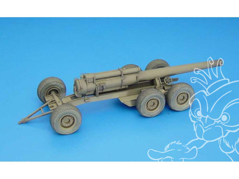 Hauler kit resine HLP72004 Canon M1 240mm sur remorque de transport 1/72