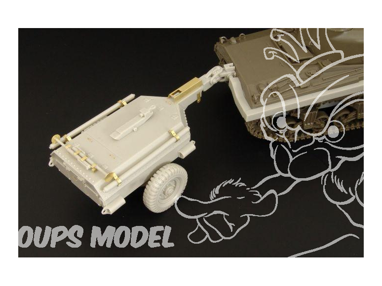 Hauler kit d’amélioration HLX48166 Crocodile M4 Sherman 1/48