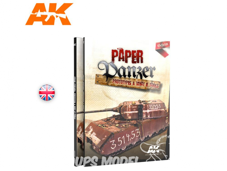 Ak interactive livre AK246 Paper Panzer Prototypes & What If Tanks En Anglais