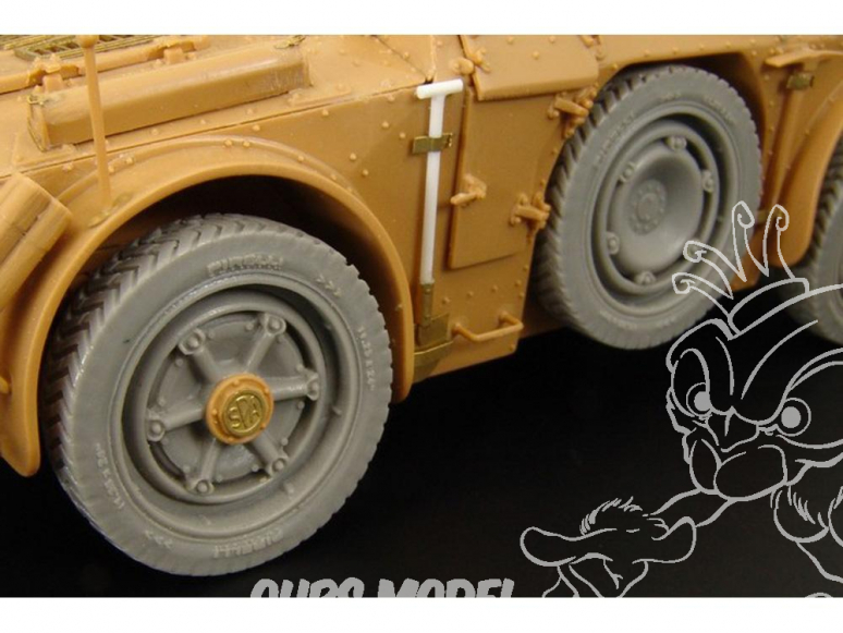 Hauler Kit d'amelioration HLU35046 Roues pour Autoblinda AB-41/43 pour Kit italeri 1/35