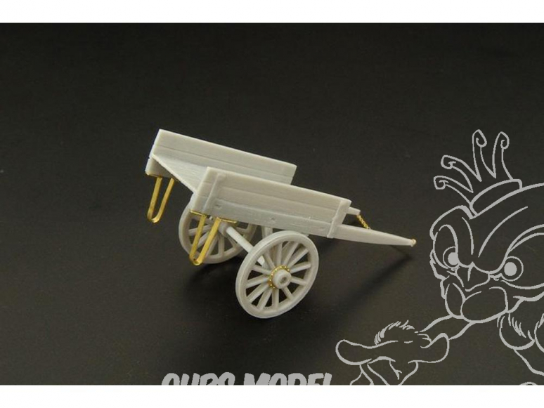 Hauler accessoire diorama HLH72041 Chariot a main imitation bois 1/72