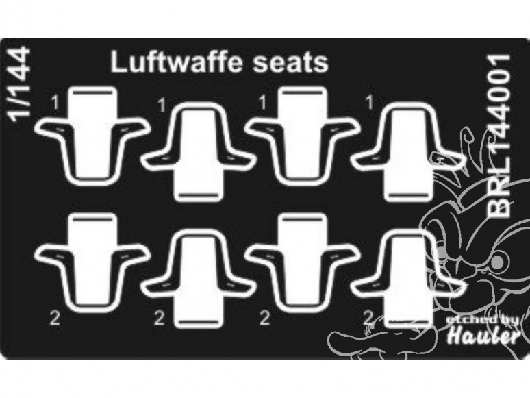 Brengun kit d'amelioration avion BRL144001 Sieges Luftwaffe 1/144
