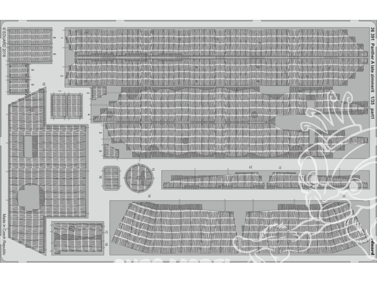 Eduard photodecoupe militaire 36391 Zimmerit Panther A Fin de production Takom 1/35