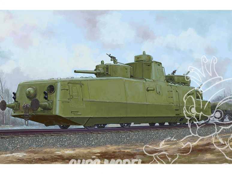 Hobby Boss maquette militaire 85514 Train blindé à grande vitesse soviétique MBV-2 à plusieurs tourelles 1/35