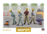 Hasegawa maquette travaux public 66003 Quatre travailleur de travaux public Set A (travaux de pavement) et accessoires 1/35