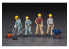 Hasegawa maquette travaux public 66003 Quatre travailleur de travaux public Set A (travaux de pavement) et accessoires 1/35