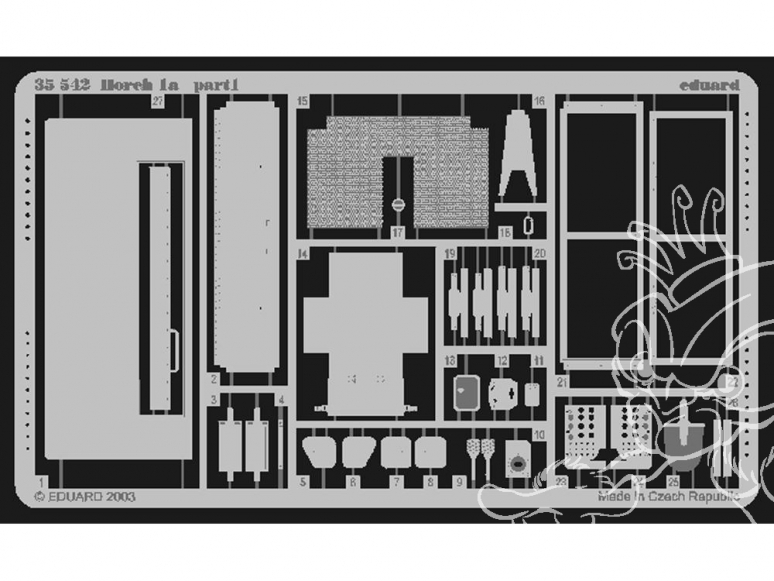 Eduard photodecoupe militaire 35542 Amélioration Horch 1a Tamiya 1/35
