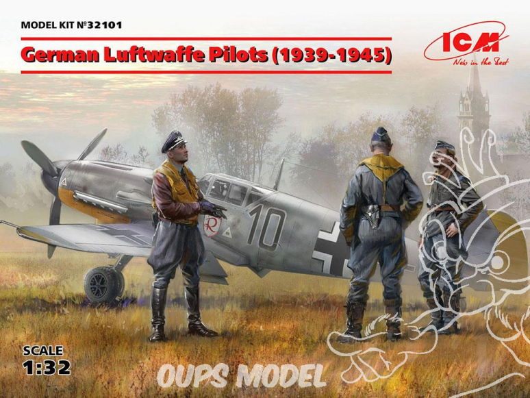 Icm maquette figurines 32101 Pilotes allemands de la Luftwaffe 1939-1945 1/32