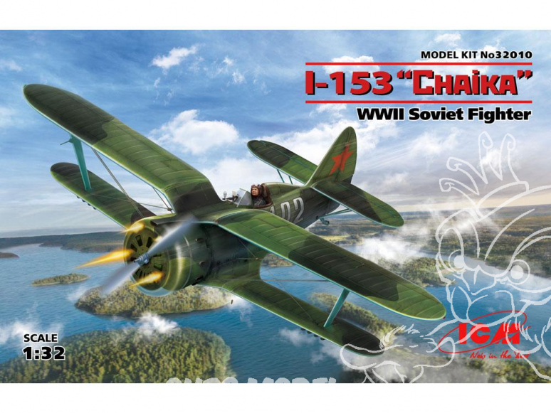 Icm maquette avion 32010 Polikarpov I-153 chasseur soviétique de la seconde guerre mondiale 1/32